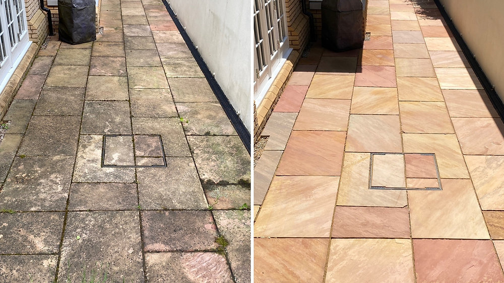 High pressure cleaning in action